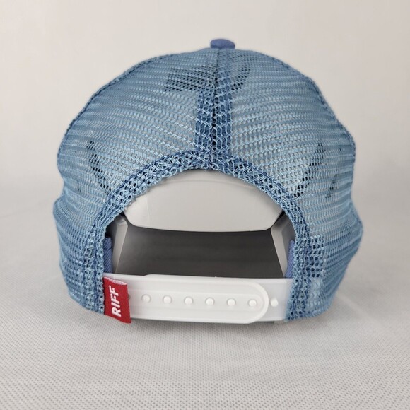 Whiskey Riff Retro Patch Snapback Trucker Rope Hat Blue Red White - Picture 3 of 10